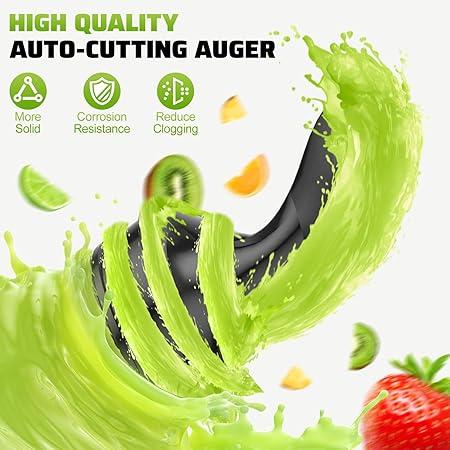 Cold Press Juicer, 5.8" Wide Feed Chute Juice Extractor Machine with 400W, High Juice Yield, Slow Masticating Juicer for Whole Vegetables & Fruits, Premium Silver
